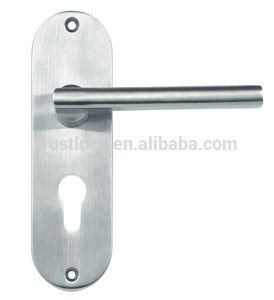 LH170 Solid Stainless Steel Lever Door Handle with Plate