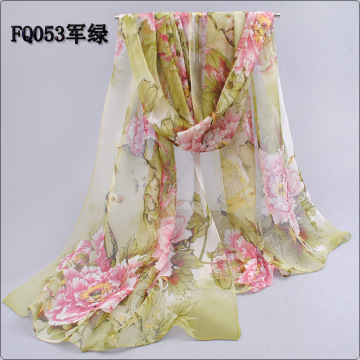 Korean Chiffon Georgette Silk Scarf - New Spring/Autumn Accessory for Sun Protection