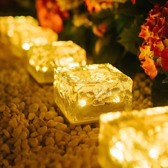 Outdoor Waterproof Solar LED Ice Cube Brick Paver Lights for Festival