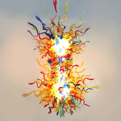 Murano Style Glass Blown Chandelier