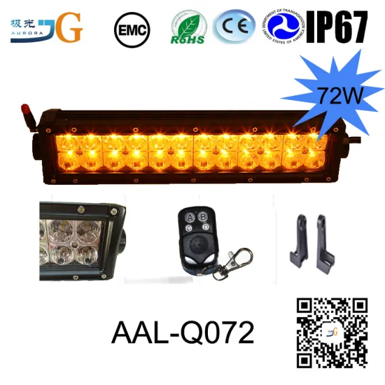 Off Road Led Light Bar Mix White And Amber Color 72W Offroad Lights
