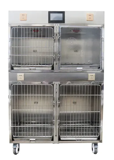 Stainless Steel Veterinary Cages for ICU Care