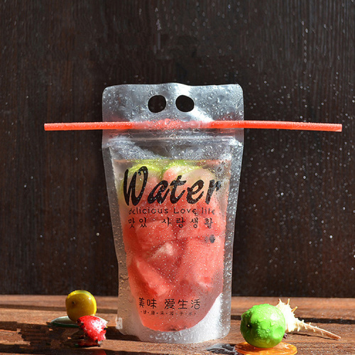 Custom Plastic Juice Packaging Bag with Ziplock