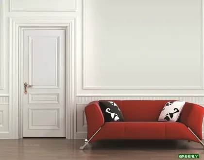 Interior White Solid Wooden Single Door