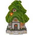 Hero Flocked Fairy Garden House mit Solarleuchten