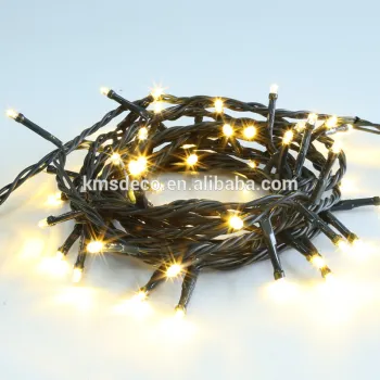 outdoor flicking warm white led christmas lights chain 50Led green wire