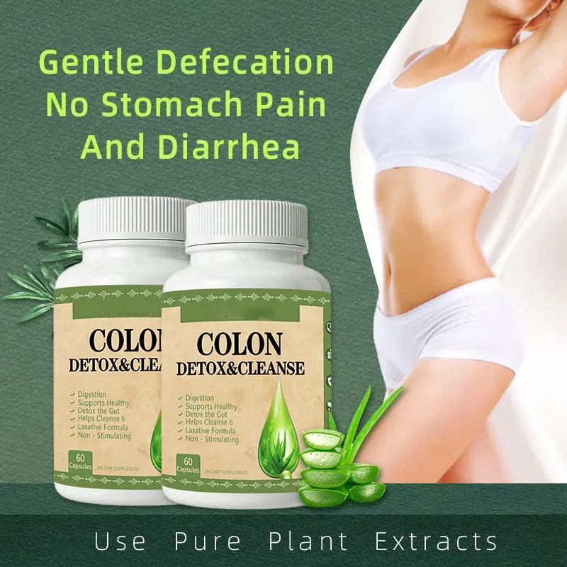 OEM/ODM Wholesale Vegan Natural Body Slim Colon Detox Cleanse Aloe Vera Weight Loss Aloe Slimming Capsule