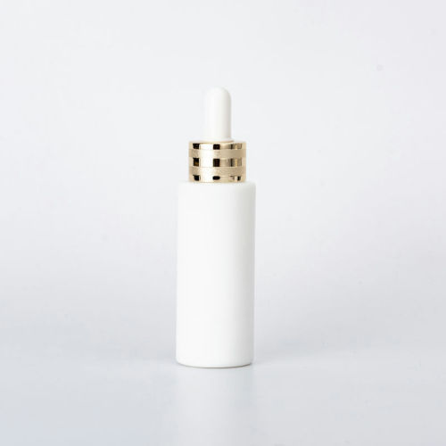Opaque Wite Luxury Glass Serum Bottle with Dropper