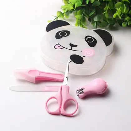 Babycare Manicure Set 4-in-1 Safety Panda Case