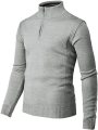 Suéter de pulôver de trimestre de trimestre masculino masculino