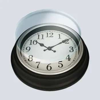Classic Round 8-Inch Silent Plastic Wall Clock for Home Decor