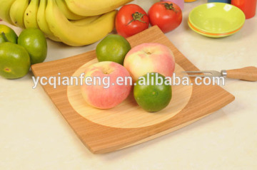 Square Bamboo Fruit Plate Pizza Tray with 2-toned in High quality, .