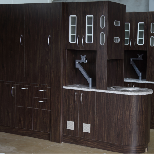 Center island hospital cabinet for inspect