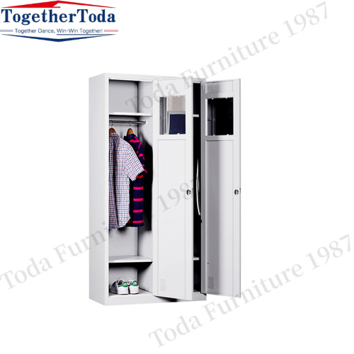 Steel double door lockers with locking metal lockers