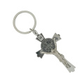 Metal Stainless Steel Cross Pendant Keychain