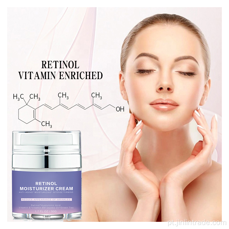 Creme de face do hidratante do retinol do clareamento da vitamina orgânica