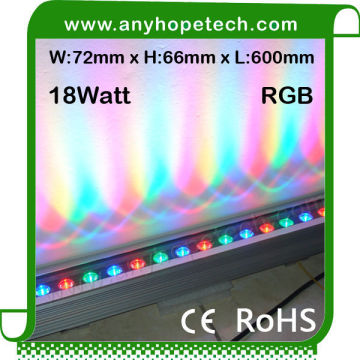 CE Best price full color 18LEDs 18W led wall washer rgb