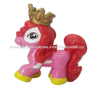 Good-quality and safe material PVC small horse with different designs, passed EN71 and EU