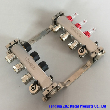 Stainless steel manifolds for under floor heating systems