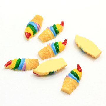 Rainbow Ice-cream Cabochons Flatback Ice-cream Cone Resin Slime Charms για Χειροποίητα Αξεσουάρ Scrapbooking Τηλέφωνο Θήκη Διακόσμηση