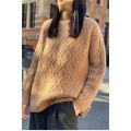 winter new women's full wool knitted sweater