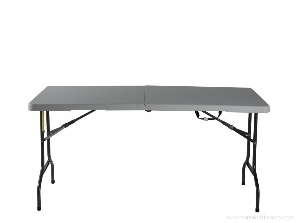 White plastic fold up tables