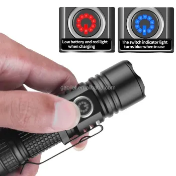 High-Power 30W XHP50 LED Torch Flashlight with 1000 Lumen Output, 800m Beam Distance, Aluminum Body, Clip and Magnet Attachment