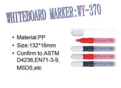 Promotional Stationery Dry Erase Whiteboard Marker Pen With Cap