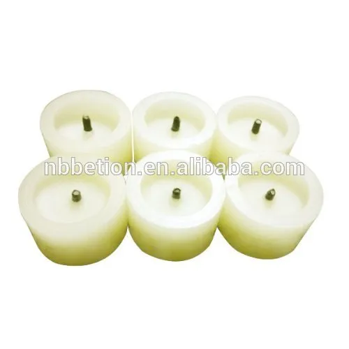Flameless Candles,LED Battery Powered Candles ~6 Real Wax Mini Votive Black Wick