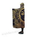 Blanket Indoor Pilling Fleece Hooded Paisley Sun