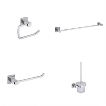 Ensemble d'accessoires de salle de bain carrés en acier inoxydable OEM 304