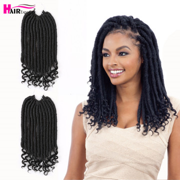 12Inch 2X Goddess Faux Locs Crochet Hair Ombre Curly Hair Synthetic Braiding Hair Extensions For African Women Hair Expo City