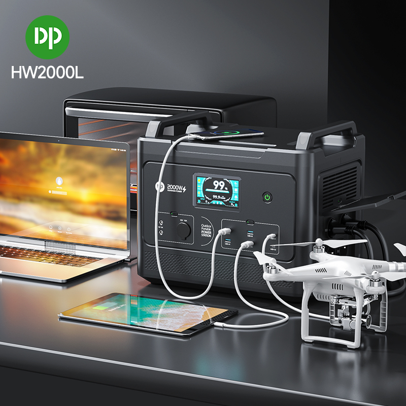 2000W Portable Power Station Solar Charging
