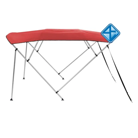 Marine-Grade 600D Aluminum Shade Boat Cover - Waterproof & UV Proof Bimini Top