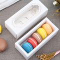 Finestra Clear personalizzata Cinque pacchetti macaron scatole bianche