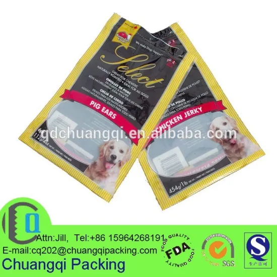 pig ear flavor dog treats plastic packing bag