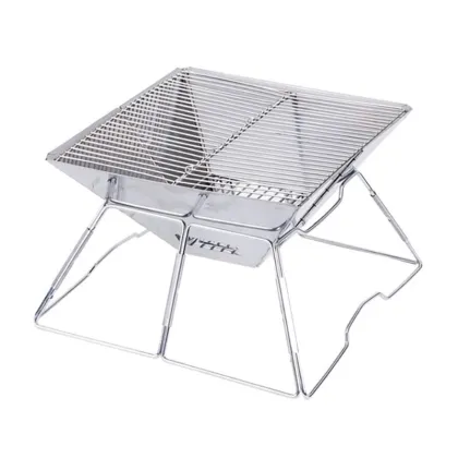 Portable Stainless Steel Foldable Fire Rack for Outdoor Barbecue and Camping