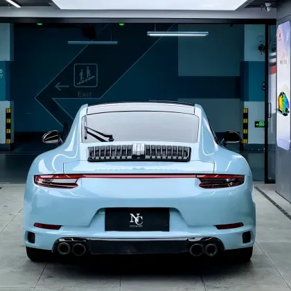 High Glossy Ocean Blue Car Wrap