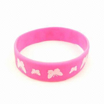 Silicon Bangles with Butterfly Design, OEM Orders are Accepted