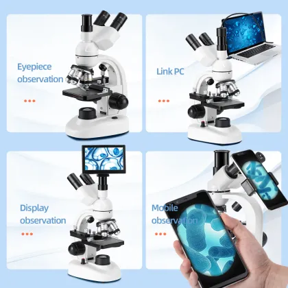 Lab Optical Instruments Electron Microscopio Digital Electronics Trinocular Microscope