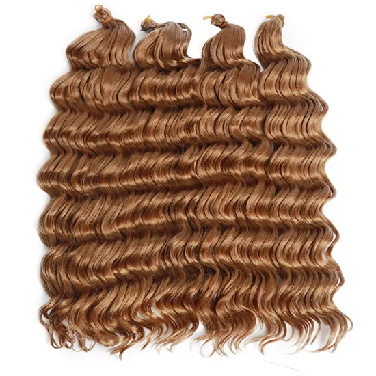 Synthetic Deep wave Crochet Hair Black Ombre Bug Blonde Color Hair 80g  Braiding Hair