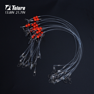 Set di fili di pesca in nylon con leader, piattaforme, girevoli, scatti, perline, braccia e eschessioni