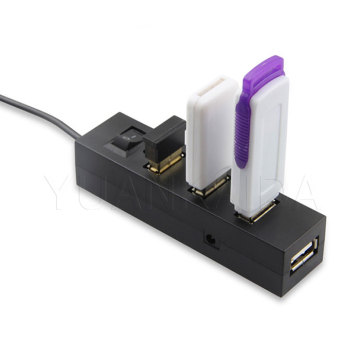Single Switch USB HUB 4 Port Adapter