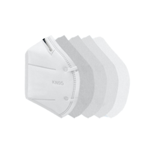 White List KN95 Face Masks With 5 Ply
