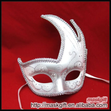Wholesale 100% Handpainted White And Silver Swan Venetian Carnival Masquerade Party Masks