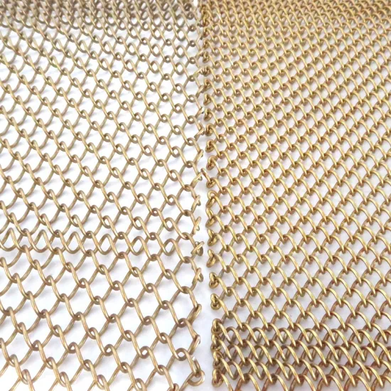 Brass and Stainless Steel Woven Wire Mesh for Decorative Metal Sheets and Grilles