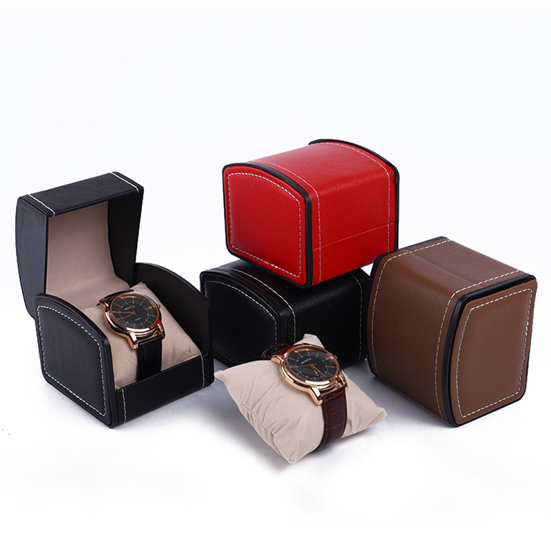 Solid Color Travel Wholesale PULeather Flip Watch Case