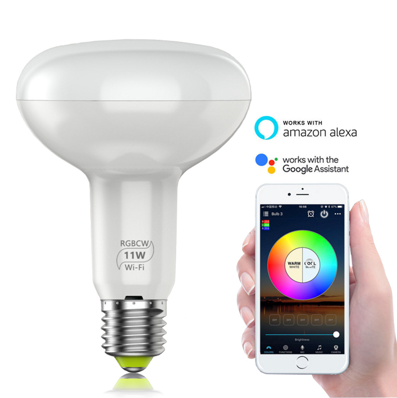 LED RGB Cor Dimmable WiFi Bulbo