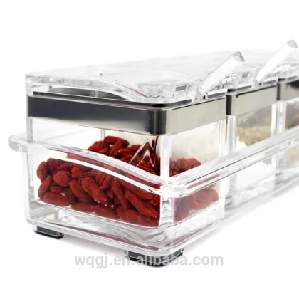 High Quality Kitchen Seasoning Box, Food Grade Acrylic Seasoning Cans, Spice Box