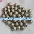 4-20MM perles acryliques rondes lâches mélangées perles métalliques scintillantes